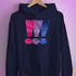 Bisexual Pride Exclamation Points Hoodie - Navy